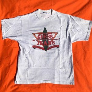 Vtg 90s Guess Jeans Georges Marciano boot shirt